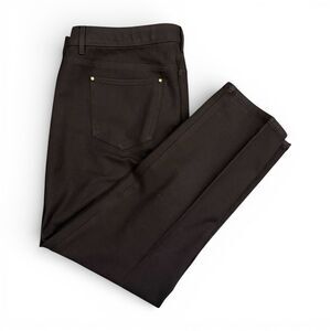 Chicos So Slimming Womens Black Ankle Jeans Stretch Gold Zip Pockets Sz 3/US 16